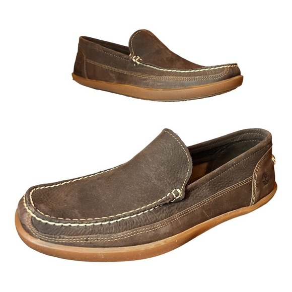 NEW Timberland Men's Odelay Dark Brown Venetian Loafer Boat Shoes, make offer!! - Picture 1 of 12